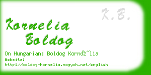 kornelia boldog business card